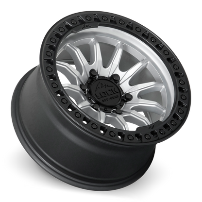 20x9 Lock Off-Road Trail Matte Silver With Matte Black Ring Wheel 8x170 (20mm)