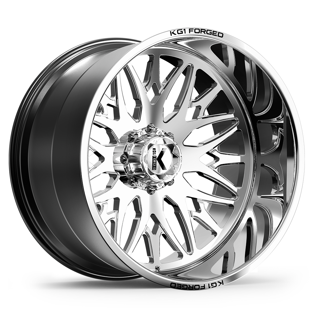 22x12 KG1 Forged KC014 Trident Polished FORGED Wheel 8x6.5 (-44mm)