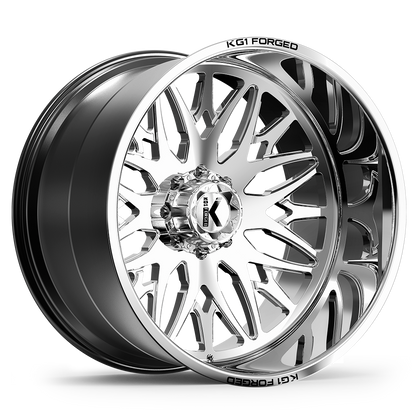 22x12 KG1 Forged KC014 Trident Polished FORGED Wheel 8x6.5 (-44mm)