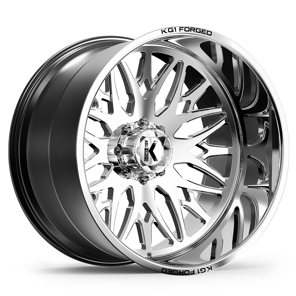22x14 KG1 Forged KC014 Trident Polished Wheel 8x6.5 (-76mm)