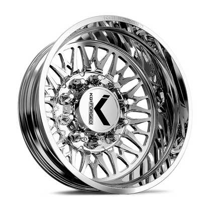 24x8.25 KG1 Forged KD014 Trident-D Polish DUALLY REAR/INNER Wheel 10x285 (145mm)