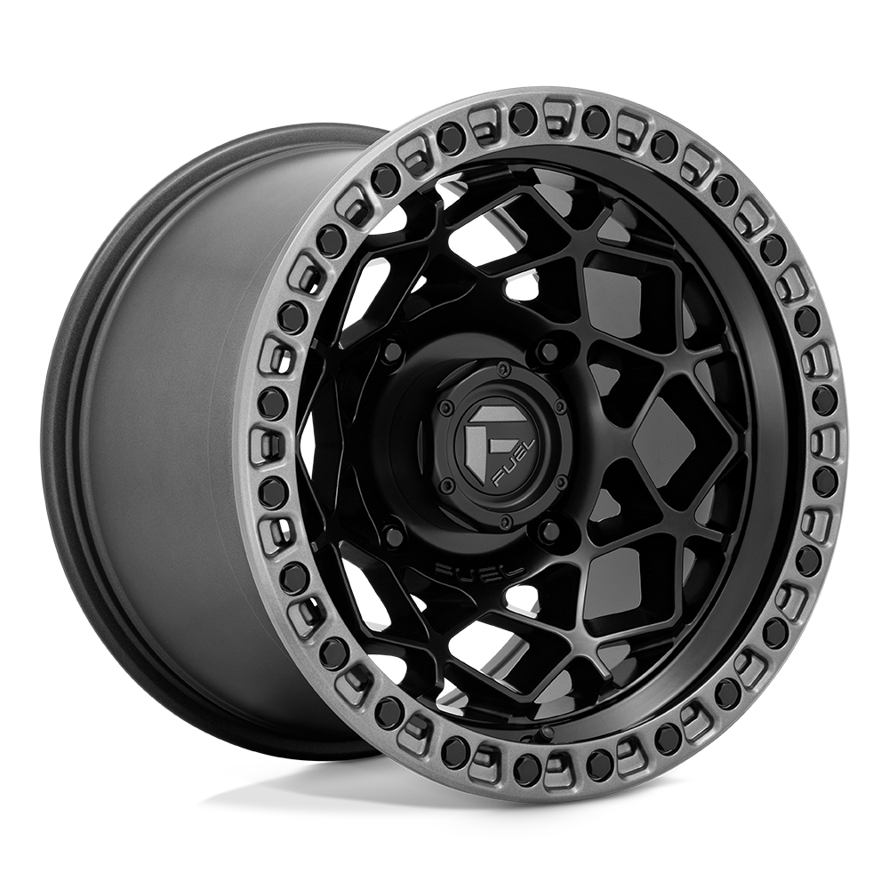 15x7 Fuel D783 Unit UTV Matte Black W/ Gunmetal Ring Wheel 4x137 (10mm)