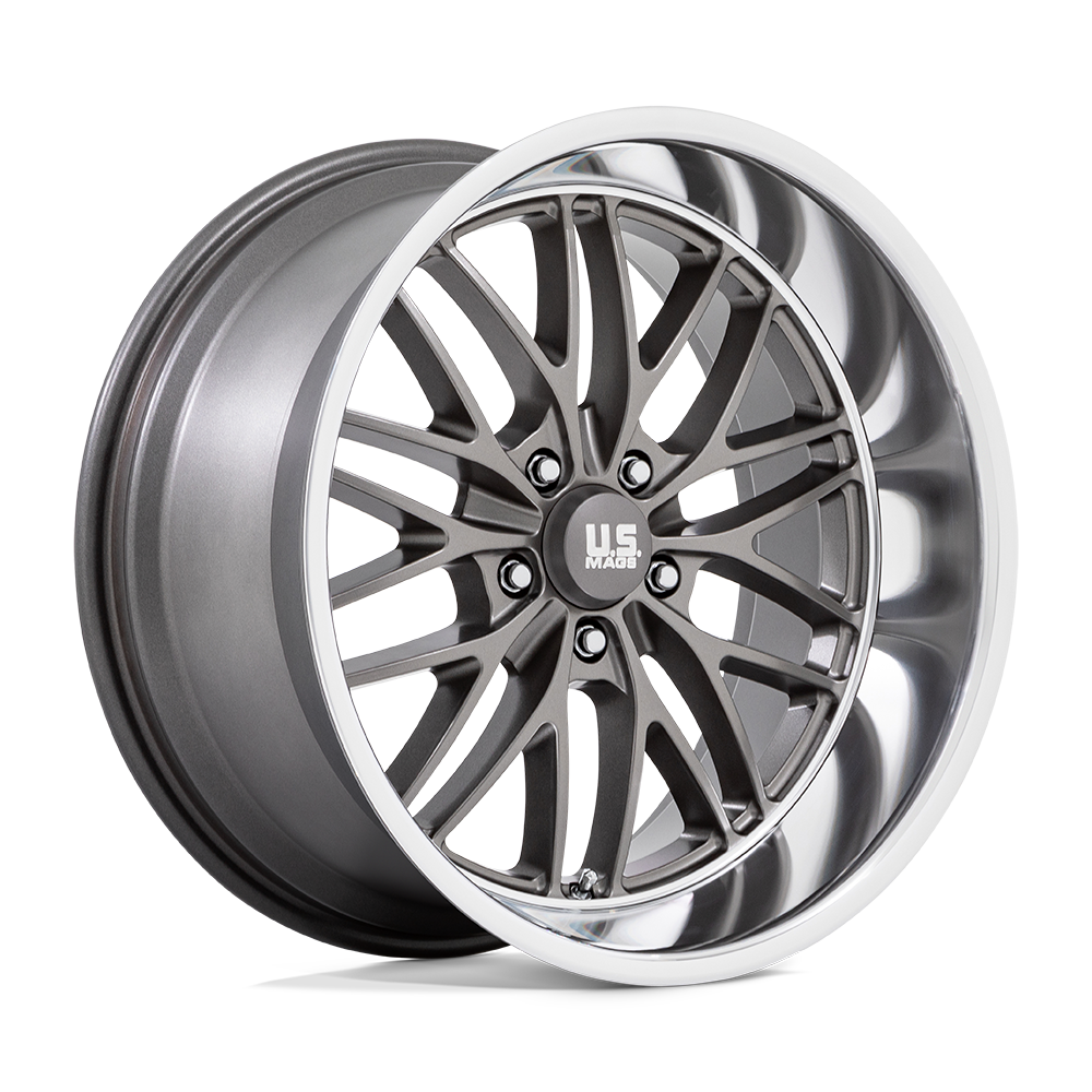 20x8.5 US Mags U139 Santa Cruz Anthracite W/ Diamond Cut Lip Wheel 5x4.75 (6mm)