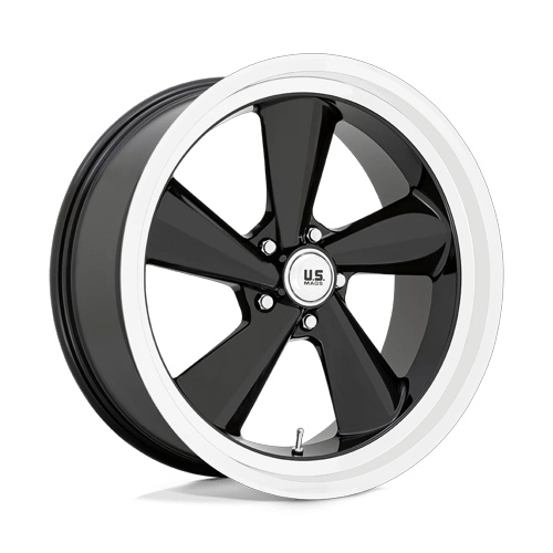 22x10.5 US Mags U136 TS Gloss Black With Diamond Cut Lip Wheel 5x4.75 (0mm)