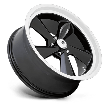 22x9 US Mags U136 TS Gloss Black With Diamond Cut Lip Wheel 5x4.75 (15mm)
