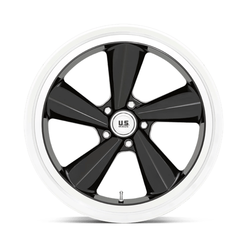 22x10.5 US Mags U136 TS Gloss Black With Diamond Cut Lip Wheel 5x4.75 (0mm)
