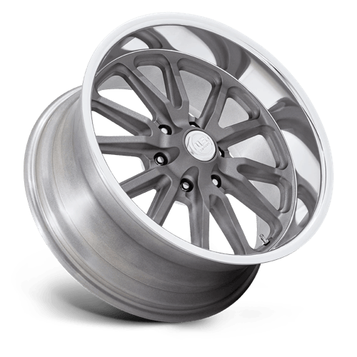 20x9.5 US Mags UC145 Rambler 6 Matte Gunmetal Diamond Cut Lip Wheel 6x5.5 (1mm)