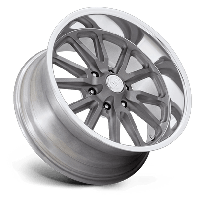 20x8 US Mags UC145 Rambler 6 Matte Gunmetal W/ Diamond Cut Lip Wheel 6x5 (1mm)