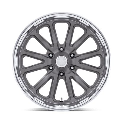 20x8 US Mags UC145 Rambler 6 Matte Gunmetal W/ Diamond Cut Lip Wheel 6x5.5 (1mm)
