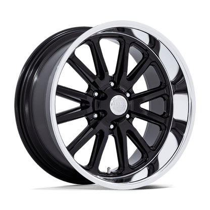 20x8 US Mags UC145 Rambler 6 Gloss Black W/ Diamond Cut Lip Wheel 6x5 (1mm)