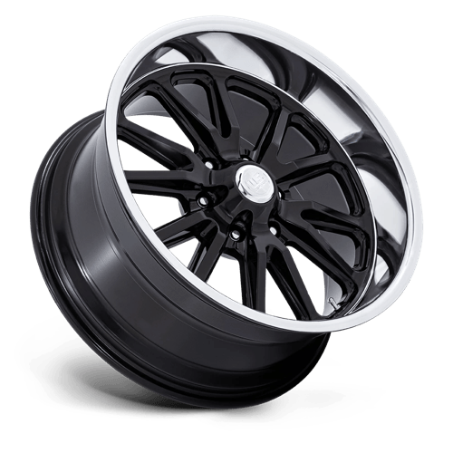 20x8 US Mags UC145 Rambler 6 Gloss Black W/ Diamond Cut Lip Wheel 6x5.5 (1mm)