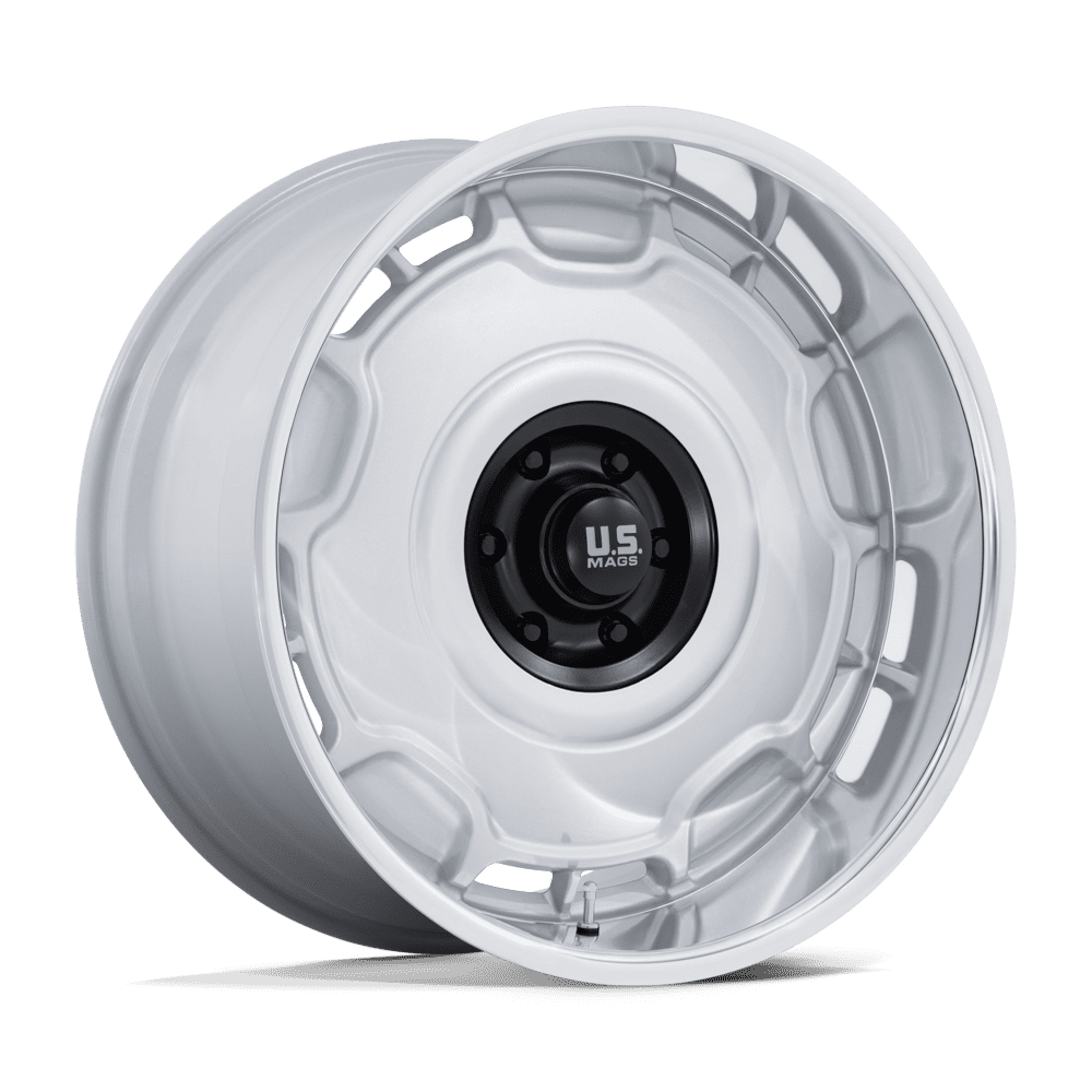 20x8.5 US Mags UC146 Arlington Silver Matte Black Center Wheel 6x5.5 (1mm)