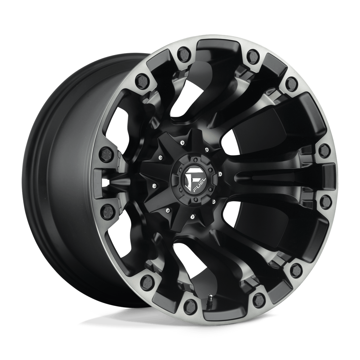 18x9 Fuel D851 Vapor Matte Black Gray Tint Wheel 8x180 (20mm)