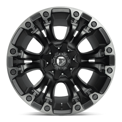 18x9 Fuel D851 Vapor Matte Black Gray Tint Wheel 5x4.5/5x5 (1mm)