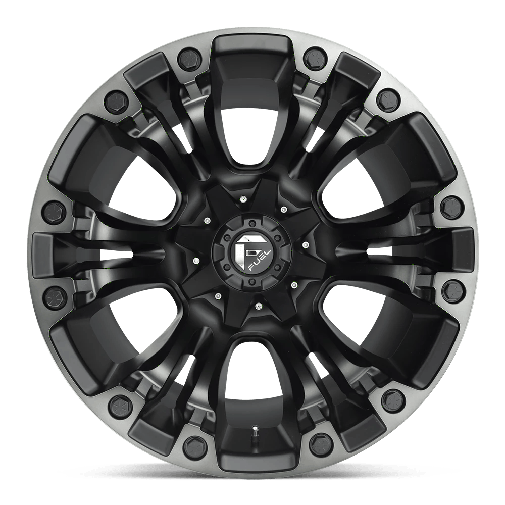 20x9 Fuel D851 Vapor Matte Black Gray Tint Wheel 5x4.5/5x5 (1mm)