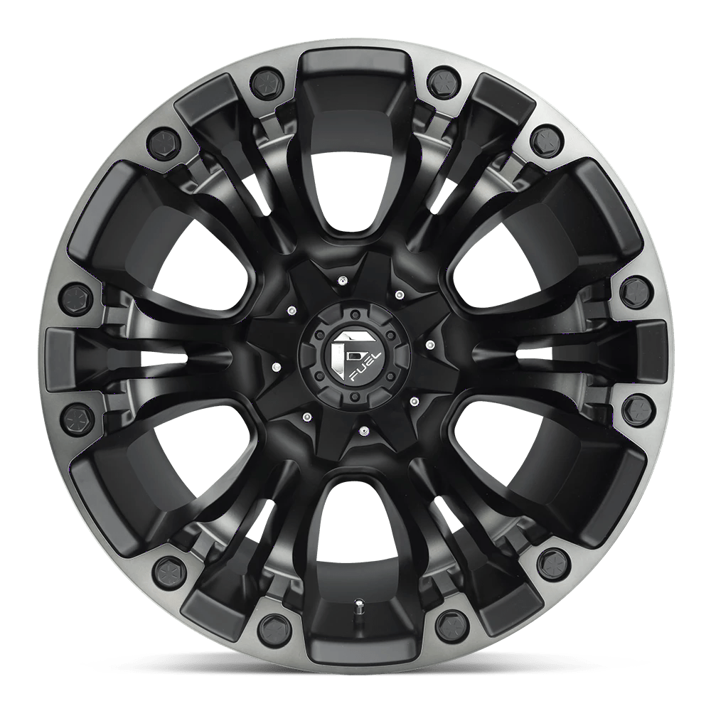 20x10 Fuel D851 Vapor Matte Black Gray Tint Wheel 8x6.5 (-18mm)