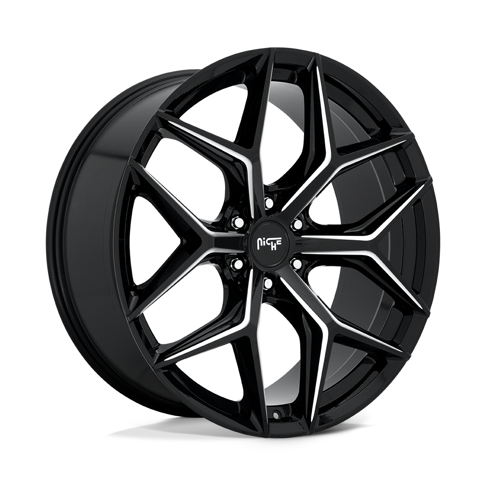 24x10 Niche M232 VICE SUV GLOSS BLACK MILLED Wheel 6x135 (30mm)