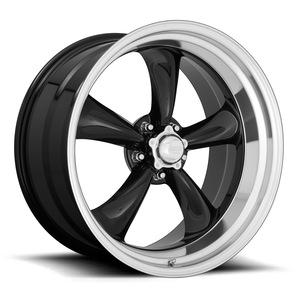22x11 American Racing VN315 TORQ THRUST II Gloss Blk Mach Wheel 5x5 (18mm)