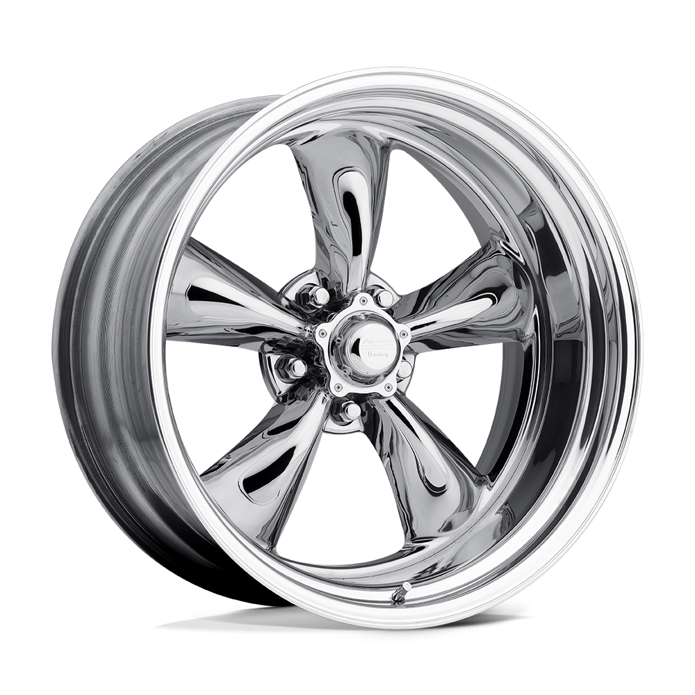 17x8 American Racing VN405 CUSTOM TORQ THRUST Polished Wheel 5x4.5 (-18mm)