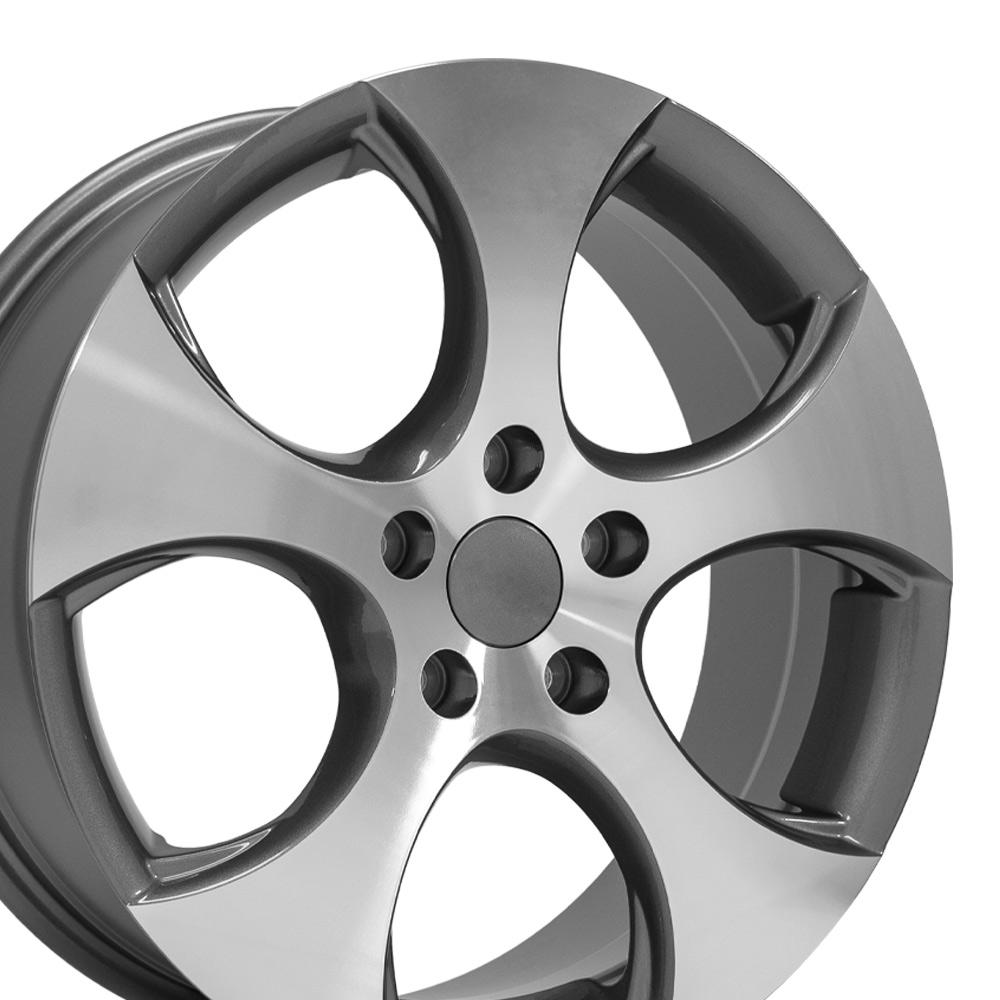 17x7 OE Wheels VW20 Gunmetal Machined Wheel 5x112 (42mm)