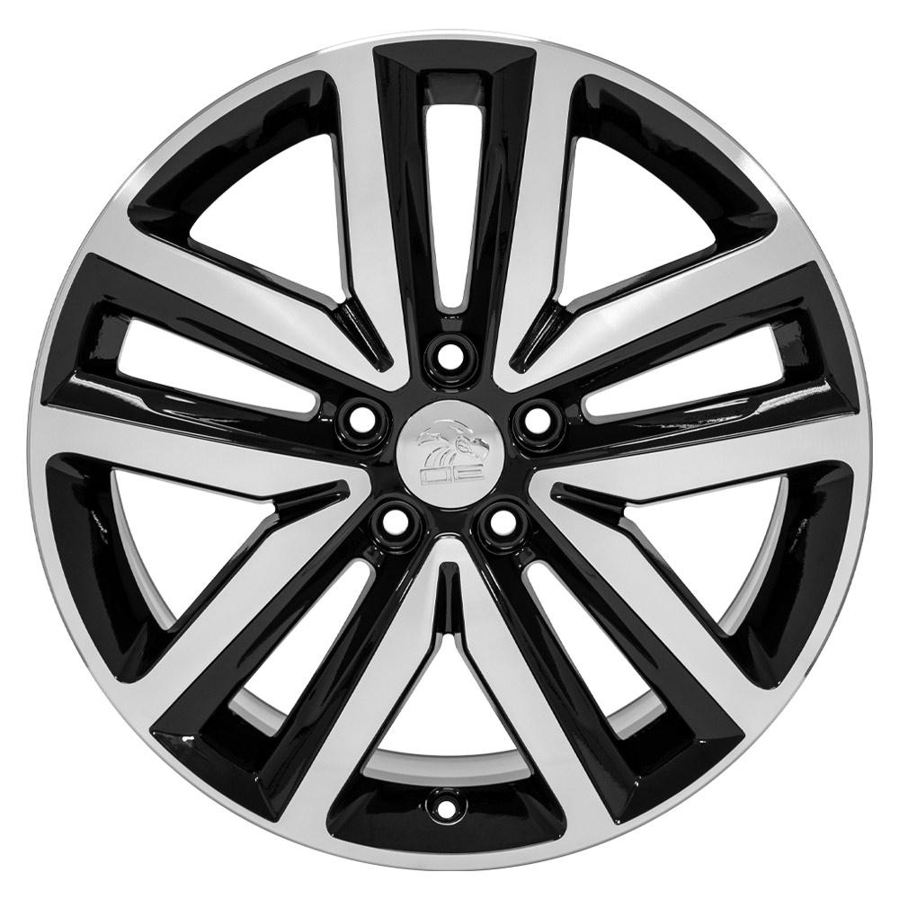 18x7.5 OE Wheels VW27 Black Machined Wheel 5x112 (51mm)