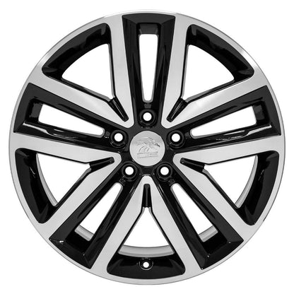18x7.5 OE Wheels VW27 Black Machined Wheel 5x112 (51mm)