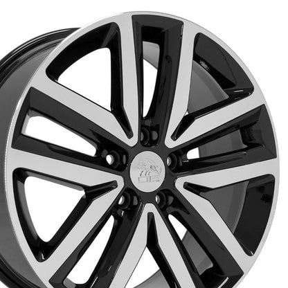 18x7.5 OE Wheels VW27 Black Machined Wheel 5x112 (51mm)