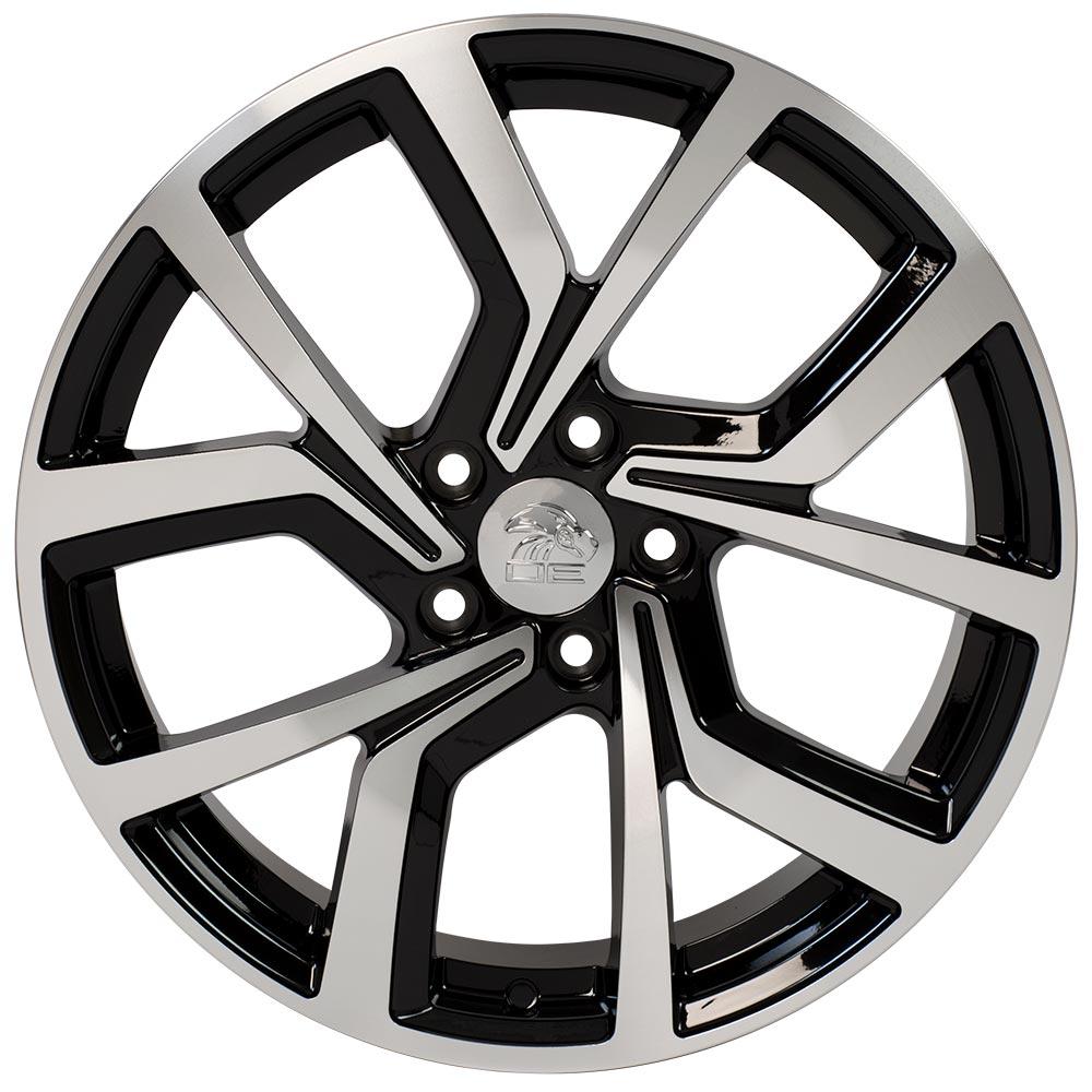 18x8 OE Wheels VW29 Black Machined Wheel 5x112 (42mm)