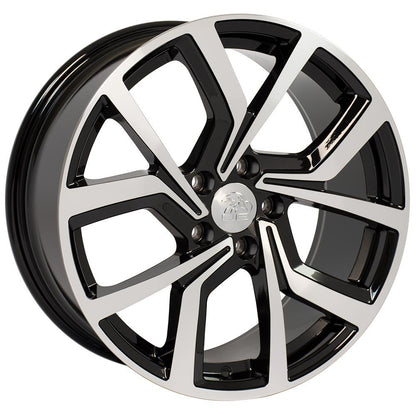 18x8 OE Wheels VW29 Black Machined Wheel 5x112 (42mm)