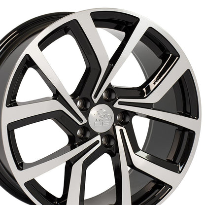18x8 OE Wheels VW29 Black Machined Wheel 5x112 (42mm)