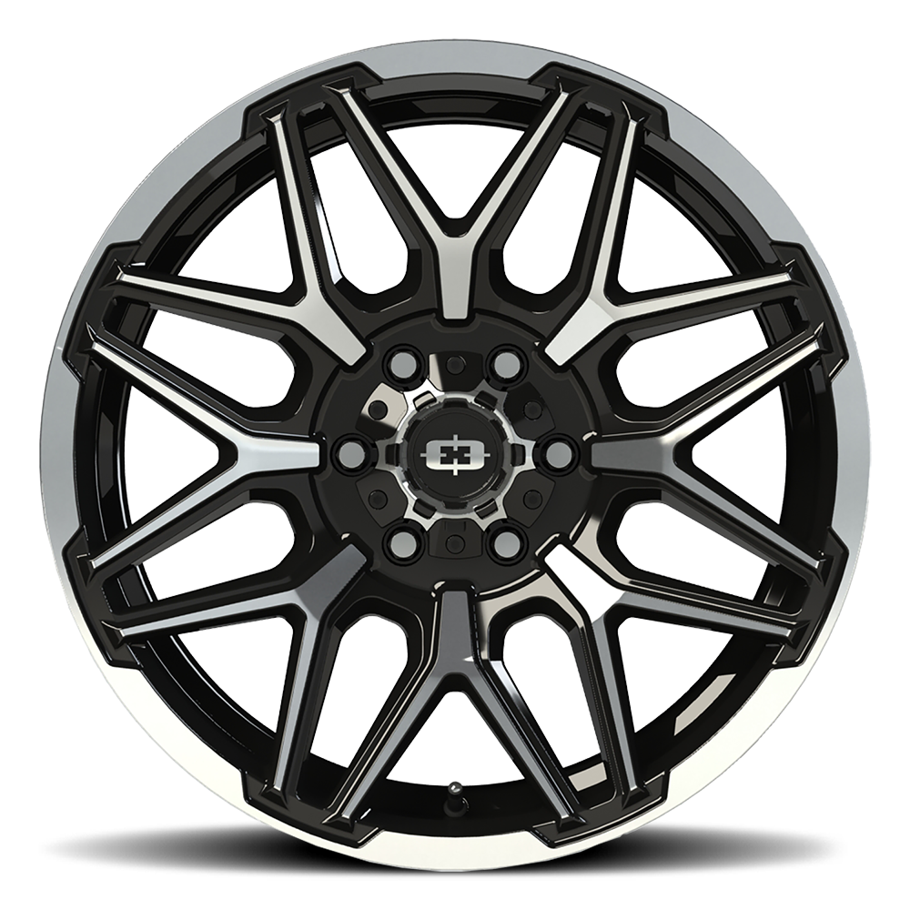 20x10 Vision 305 Rekluse Gloss Black Machined Face and Lip Wheel 6x5.5 (-25mm)