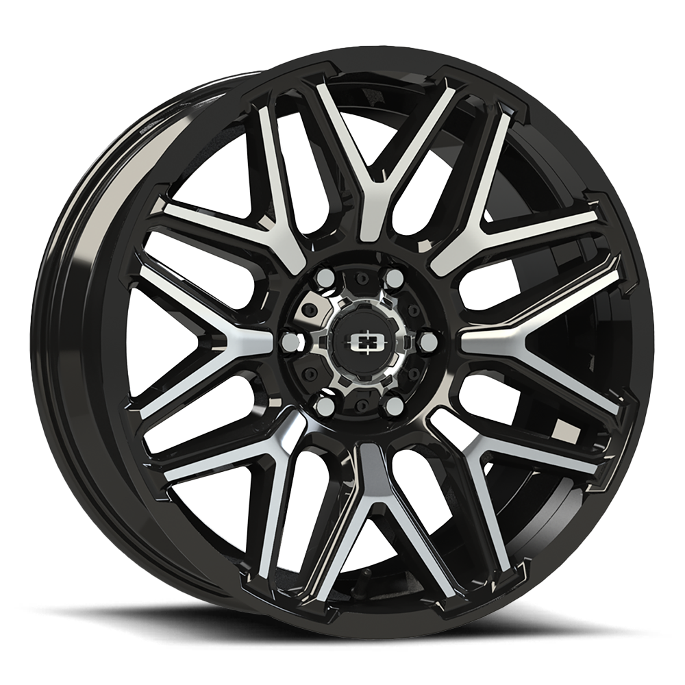 20x9 Vision 305 Rekluse Gloss Black Machined Face Wheel 6x5.5 (12mm)