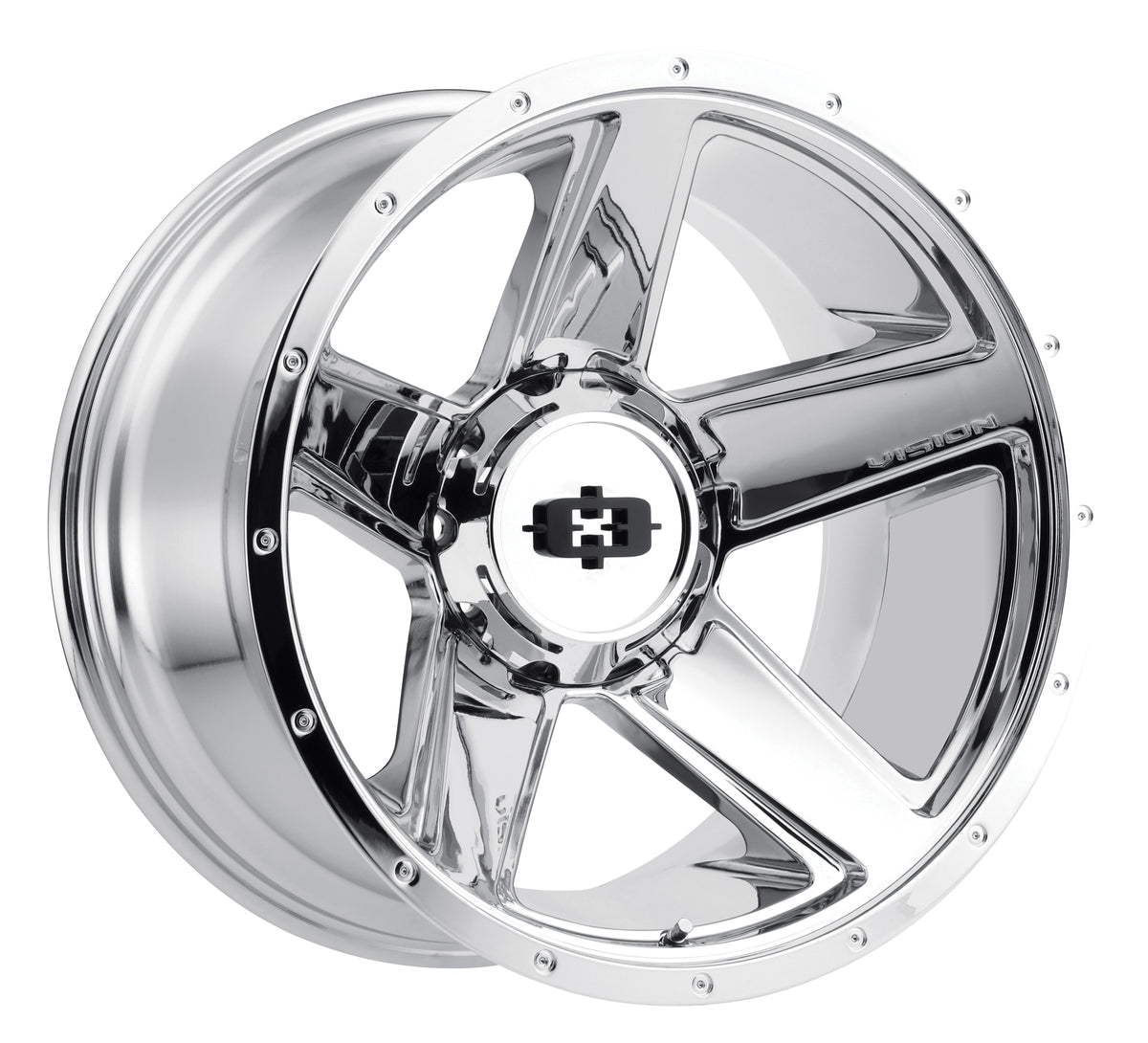 15x6 Vision 390 Empire Chrome Wheel 5x4.5/5x5 (0mm)