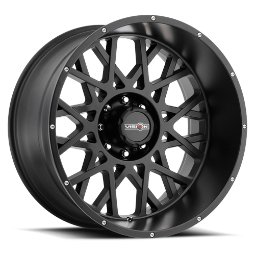 22x10 Vision 412 Rocker Satin Black Wheel 8x170 (-19mm)