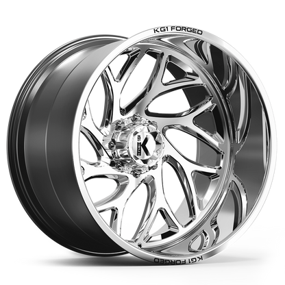 24x14 KG1 KC009 Vortex Polished LEFT DIRECTIONAL FORGED Wheel 6x135 (-76mm)