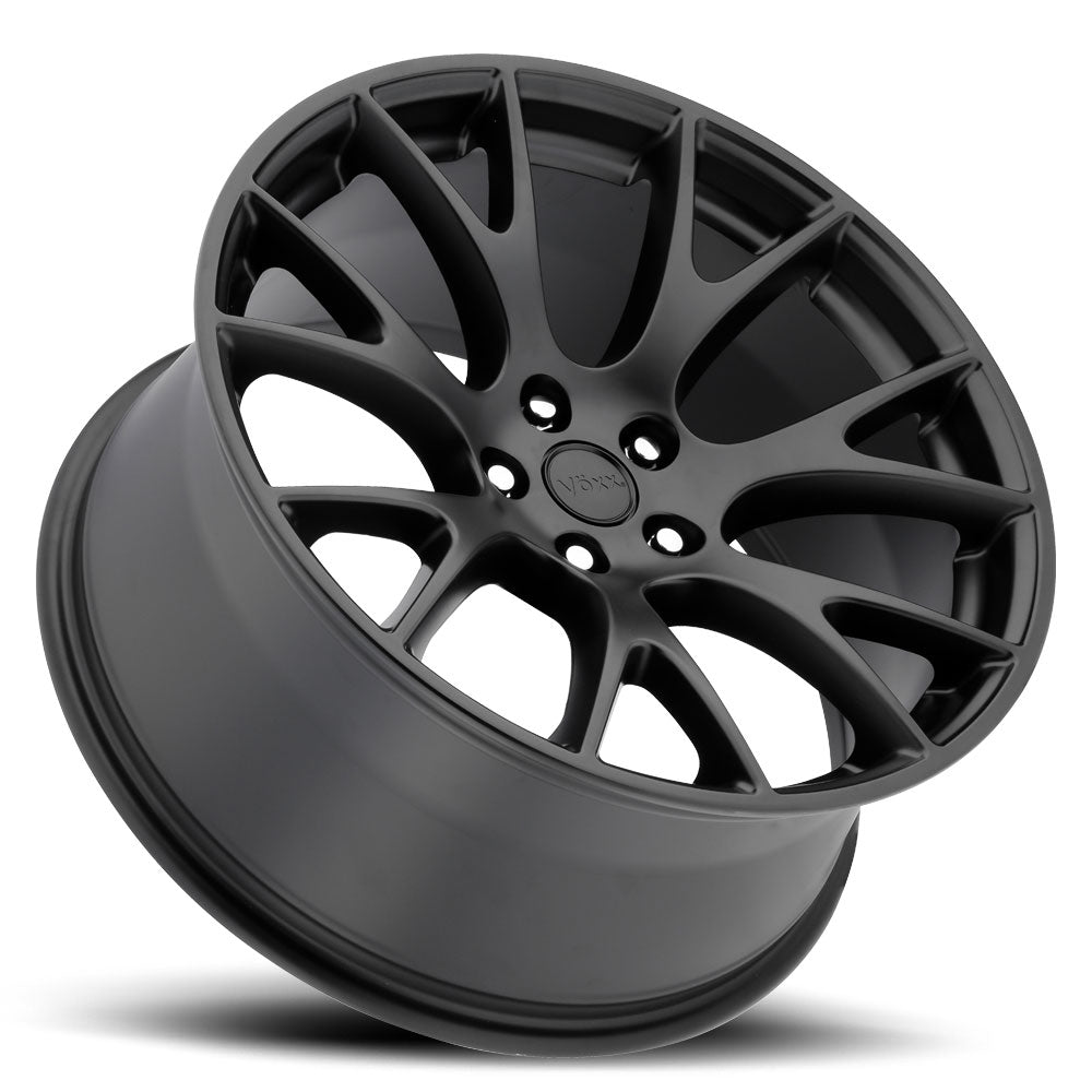 22x9 Voxx Replica Hellcat Matte Black Wheel 5x115 (20mm)