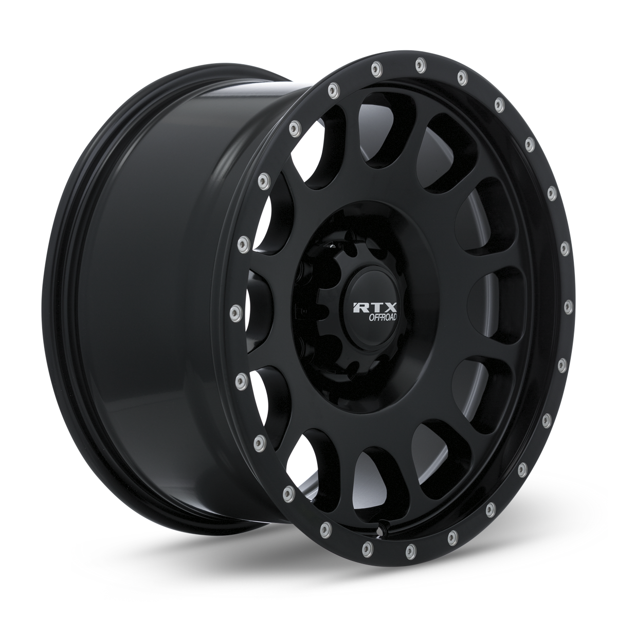 17x9 RTX Baja Satin Black with Milled Rivets Wheel 5x5 (0mm)