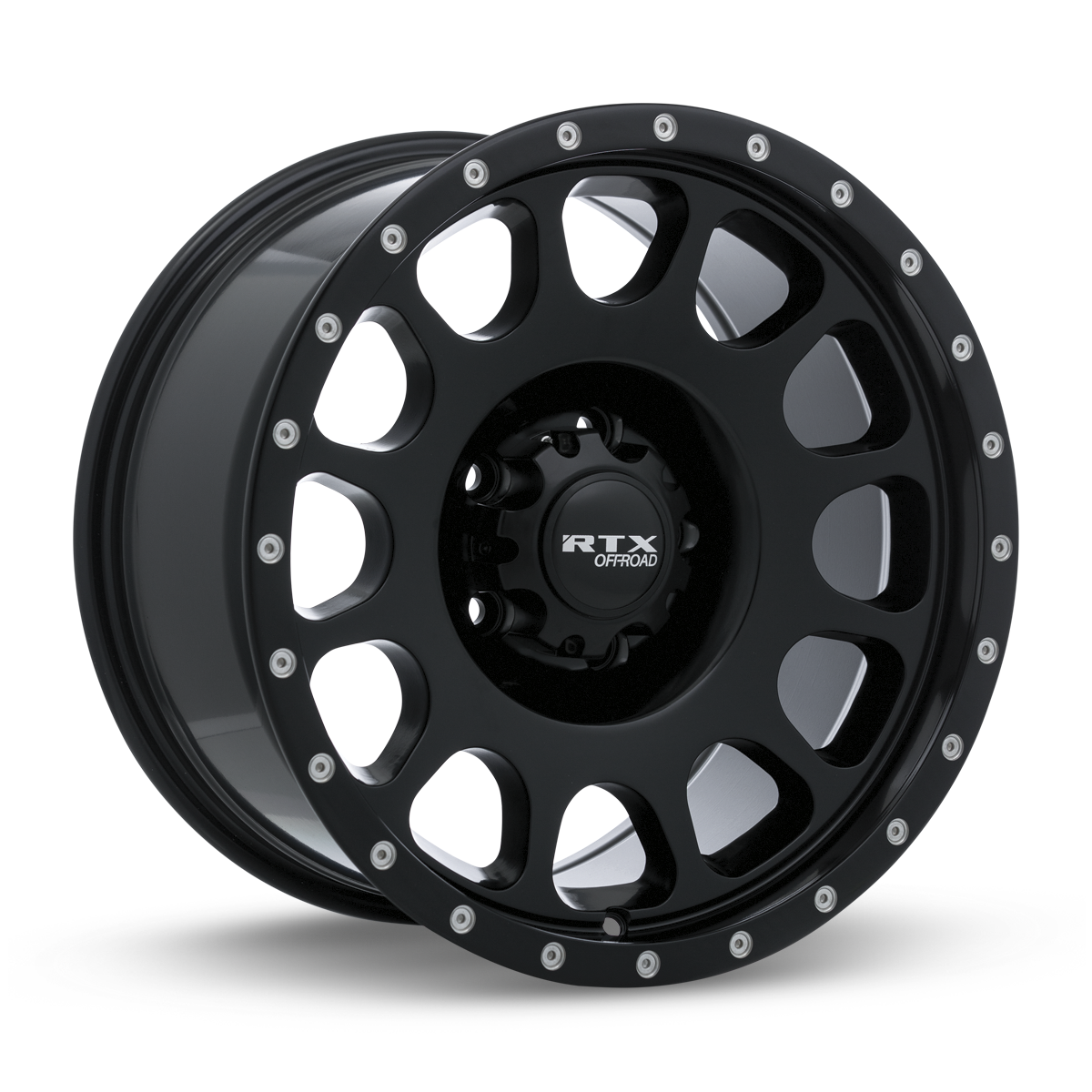 17x9 RTX Baja Satin Black with Milled Rivets Wheel 5x5 (0mm)