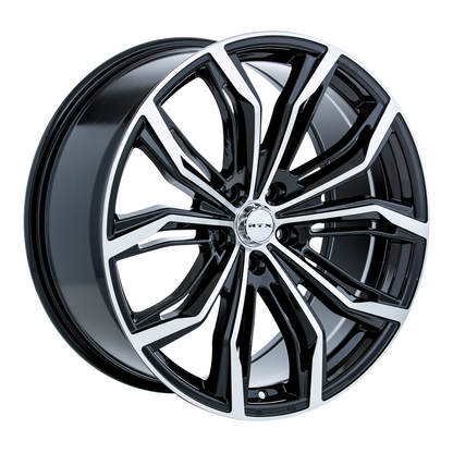 22x9.5 RTX Black Widow Black Machined Wheel 5x5 (30mm)