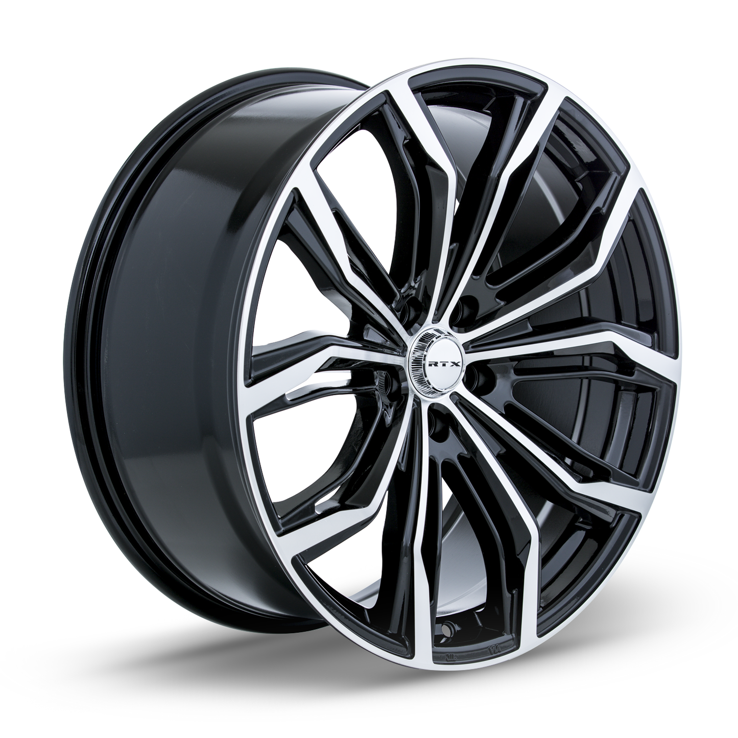 17x7.5 RTX Black Widow Black Machined Wheel 5x105 (38mm)