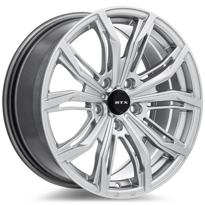 17x7.5 RTX Black Widow Hyper Silver Wheel 5x4.5 (42mm)
