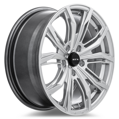 18x8 RTX Black Widow Hyper Silver Wheel 5x4.5 (42mm)