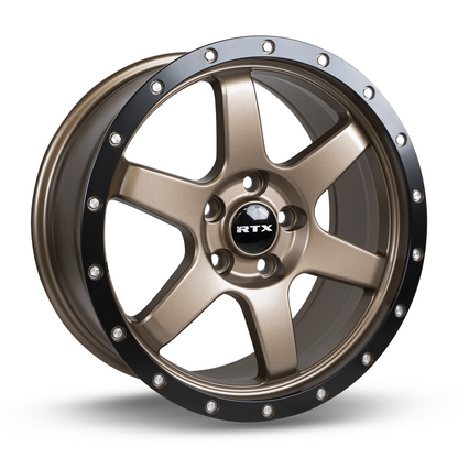 17x8 RTX Dakar Satin Bronze Black Edge Lip Wheel 5x4.25 (35mm)