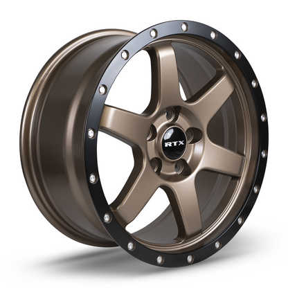 17x8 RTX Dakar Satin Bronze Black Edge Lip Wheel 5x4.25 (35mm)