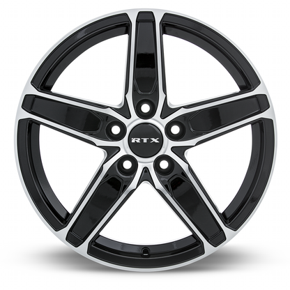 17x7 RTX Frost Black Machined Wheel 5x4.5 (42mm)