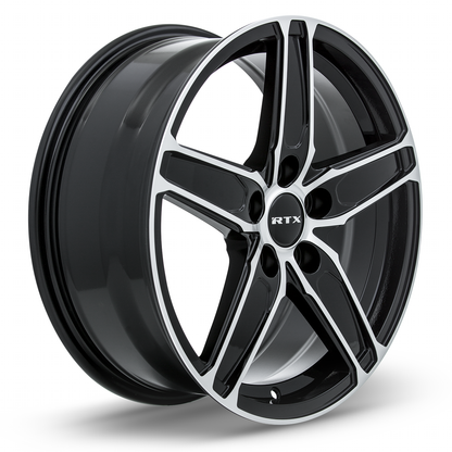 17x7 RTX Frost Black Machined Wheel 5x4.5 (42mm)