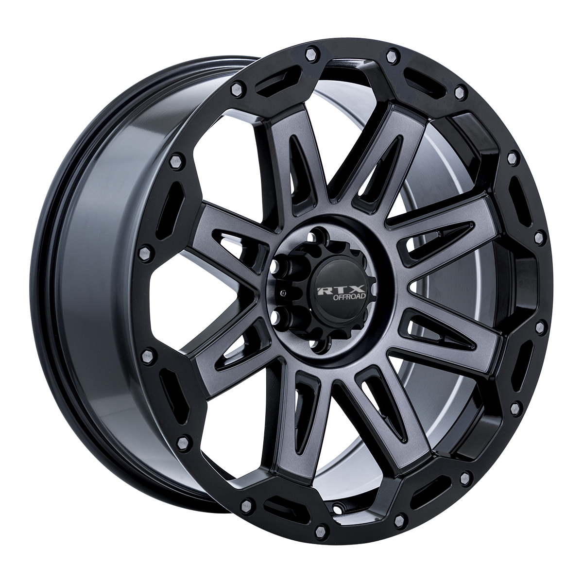 20x9 RTX Gobi Satin Black with Satin Grey Spokes Wheel 6x135 (0mm)