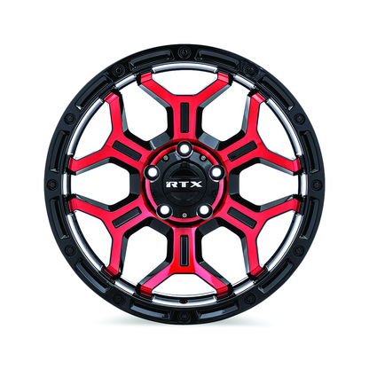 20x9 RTX Goliath Gloss Black Machined Red Spokes Wheel 6x5.5 (0mm)