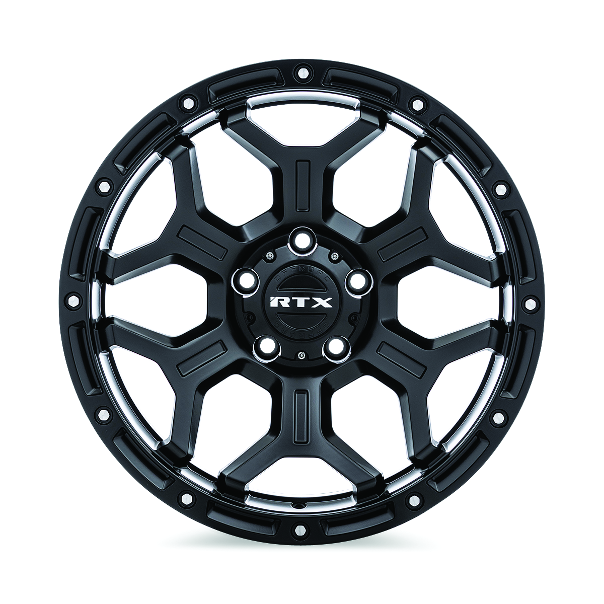 20x9 RTX Goliath Satin Black with Milled Rivets Wheel 6x135 (0mm)