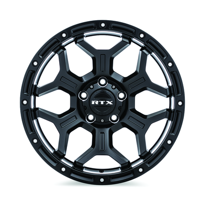 20x9 RTX Goliath Satin Black with Milled Rivets Wheel 6x135 (0mm)